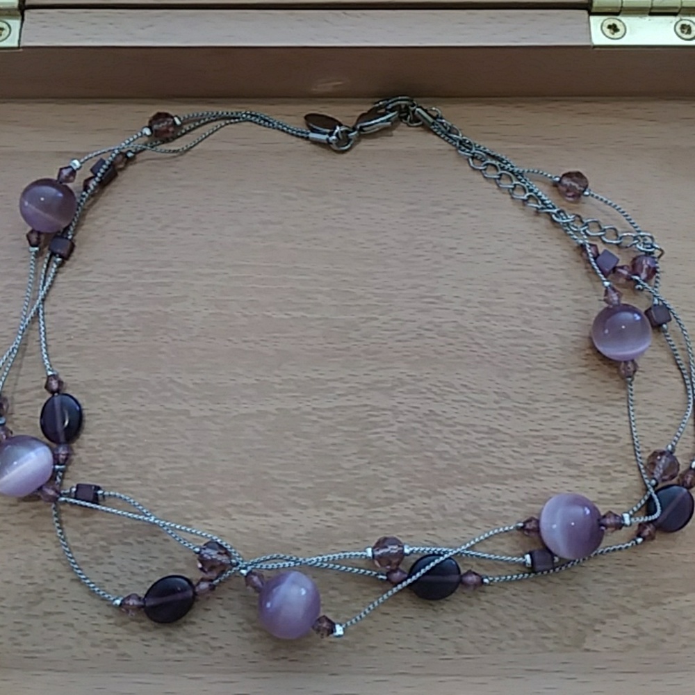 Purple Beaded Necklace